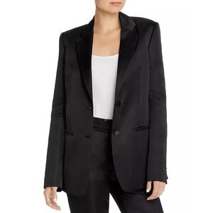 Helmut Lang Black Satin Blazer